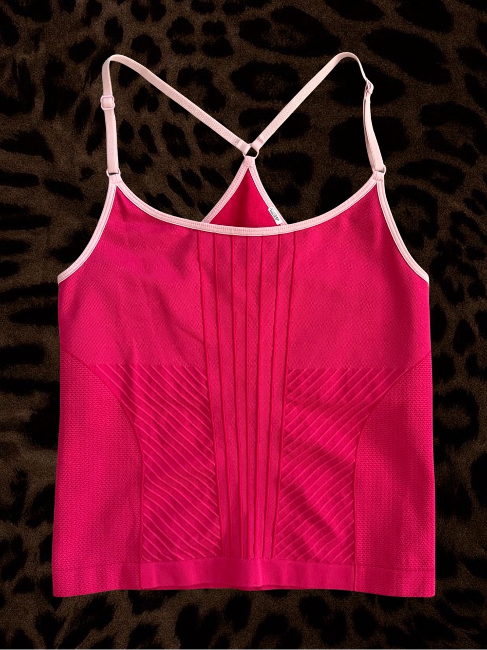 Vintage Hot Pink Nike Racerback Top W/ Light Pink Trim